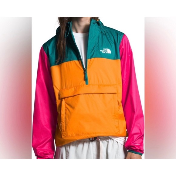 The North Face Jackets & Blazers - THE NORTH FACE Women M Teal Orange Pink  Fanorak Windbreaker Jacket  Packable